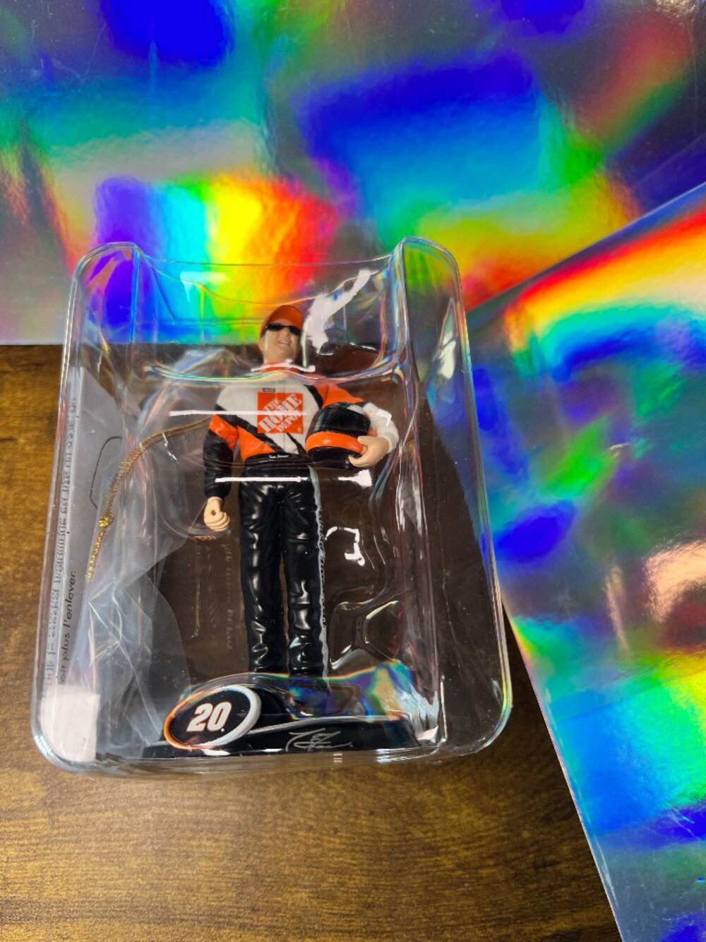 2003 NASCAR Tony Stewart.  Home Depot. Trevco. Christmas Ornament. Used.